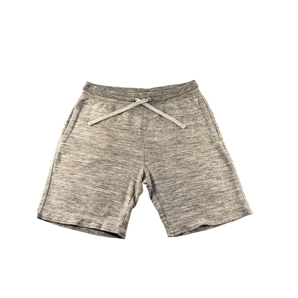 Gap For Good Mens Grey Space Dye Knit Lounge Shorts Size M Drawstring Heathered